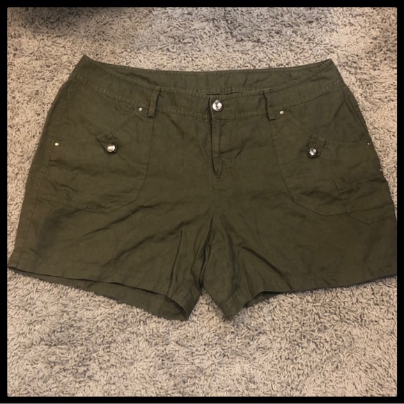 INC International Concepts Pants - INC International Regular Fit Button Front Shorts